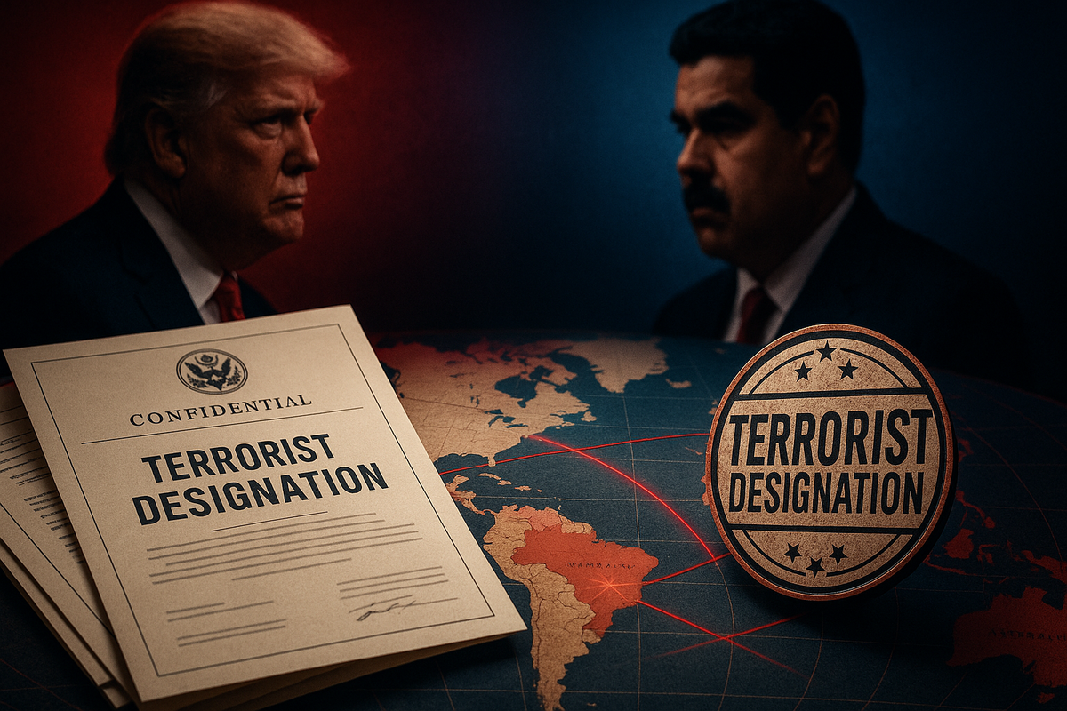 Trump eleva la presión en Venezuela: Maduro, designado como terrorista personalmente